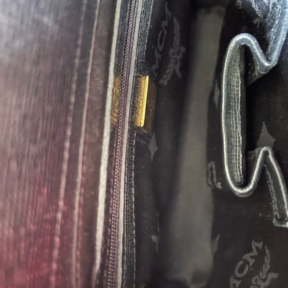 Authentic MCM Black Tote with Gold Accents - Picture 10 of 14